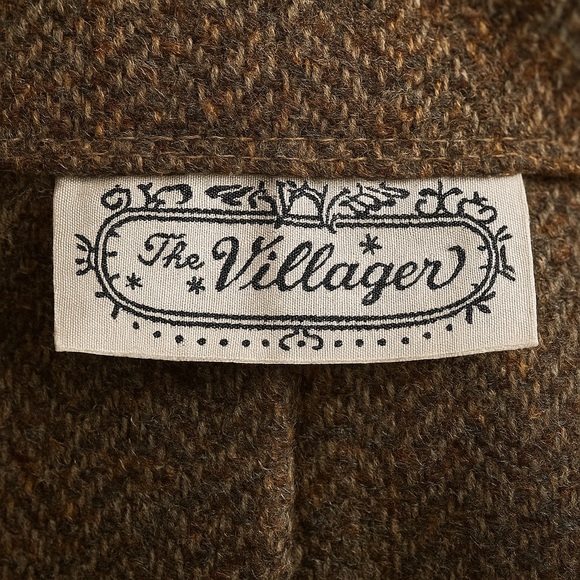 Vintage The Villager 100% Wool Tweed Brown Skirt - Picture 4 of 15